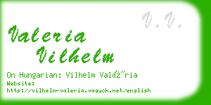 valeria vilhelm business card